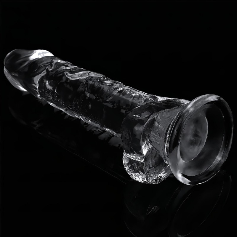 Lovetoy Flawless Clear - tapadókorongos dildó - 19cm (átlátszó) 100567 termék bemutató kép