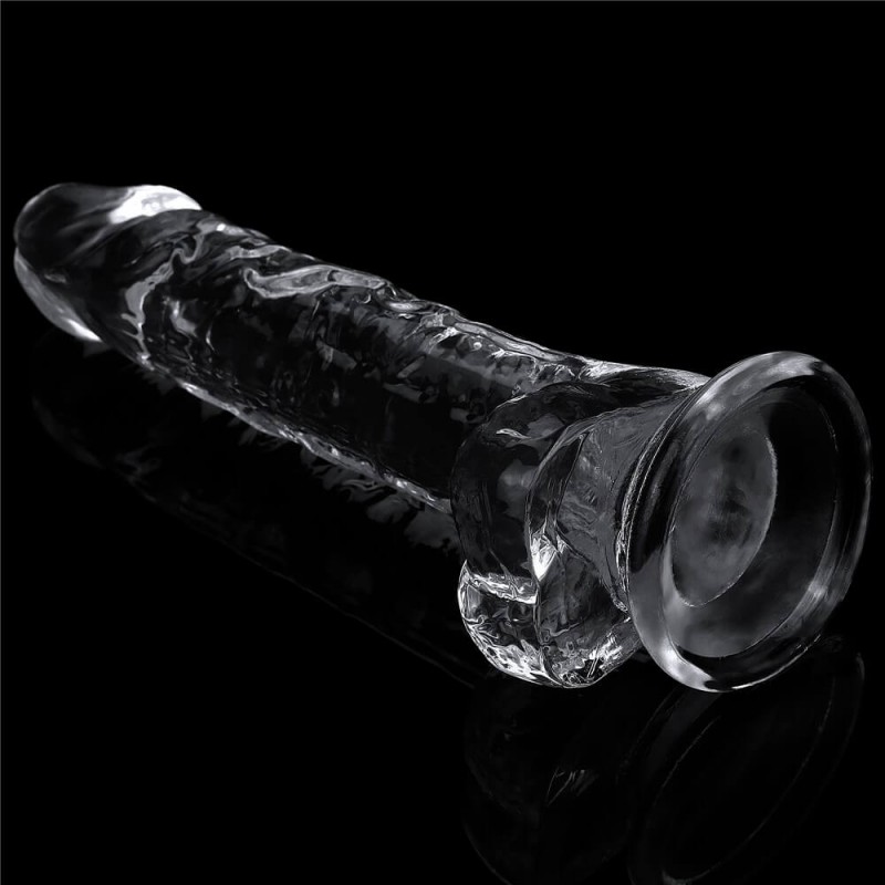 Lovetoy Flawless Clear - tapadókorongos dildó - 19cm (átlátszó) 86418 termék bemutató kép