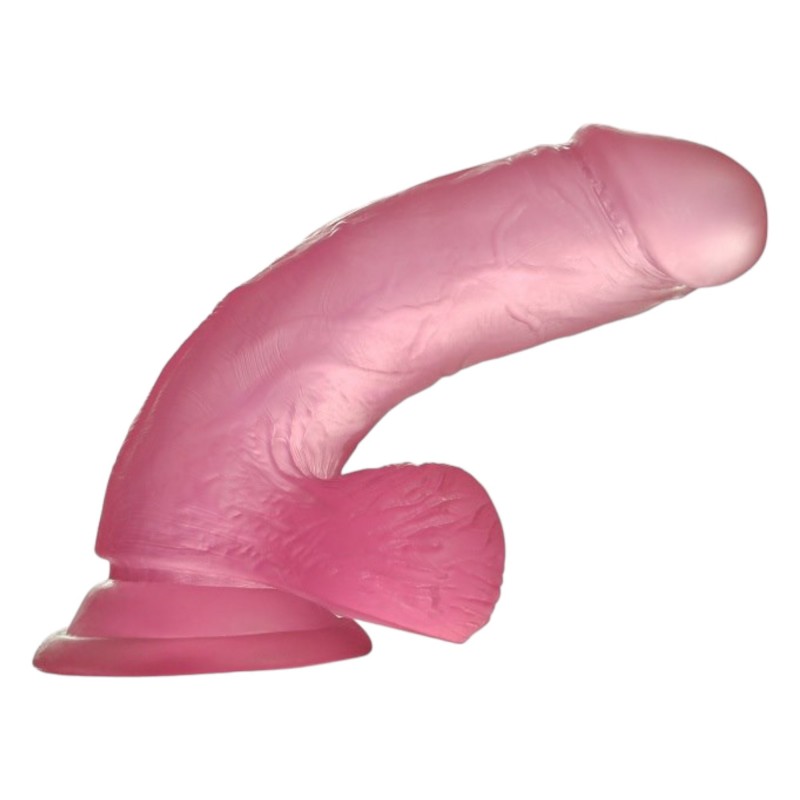 Lovetoy Jelly Studs - tapadókorongos dildó - 15cm (pink) 96048 termék bemutató kép