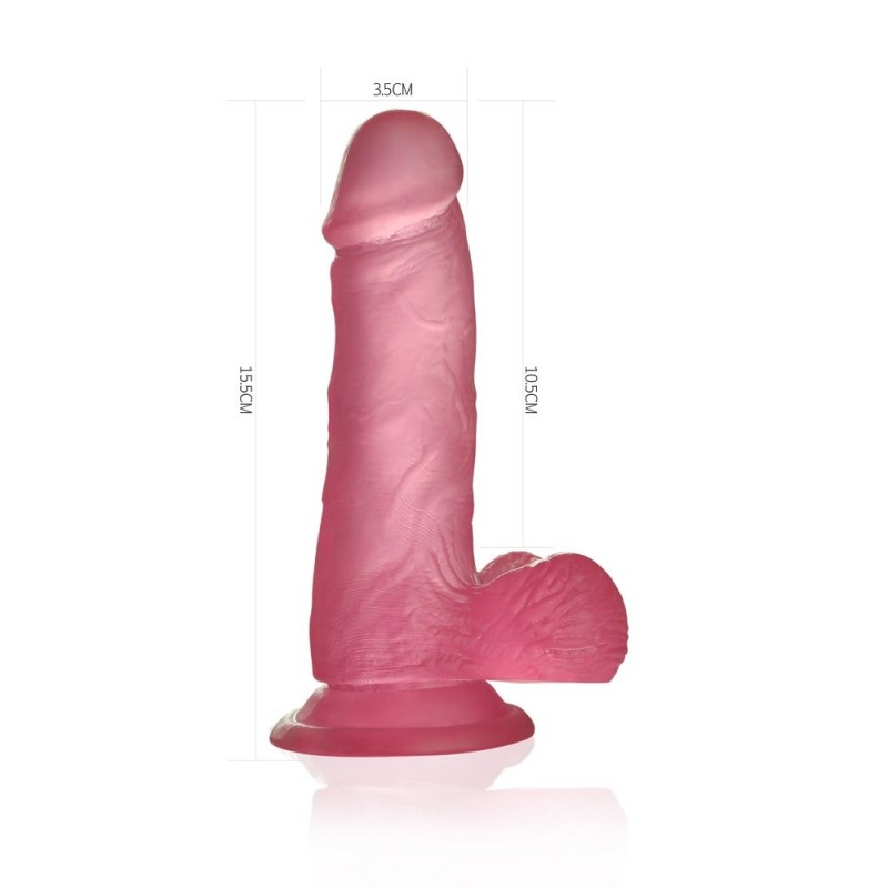 Lovetoy Jelly Studs - tapadókorongos dildó - 15cm (pink) 96049 termék bemutató kép