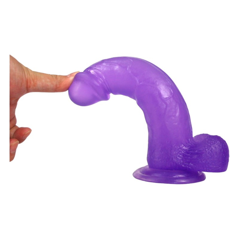 Lovetoy Jelly Studs - tapadókorongos dildó - 20cm (lila) 96088 termék bemutató kép