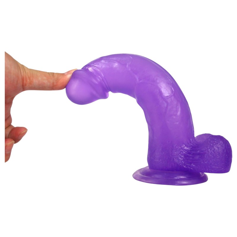 Lovetoy Jelly Studs - tapadókorongos dildó - 20cm (lila) 114692 termék bemutató kép