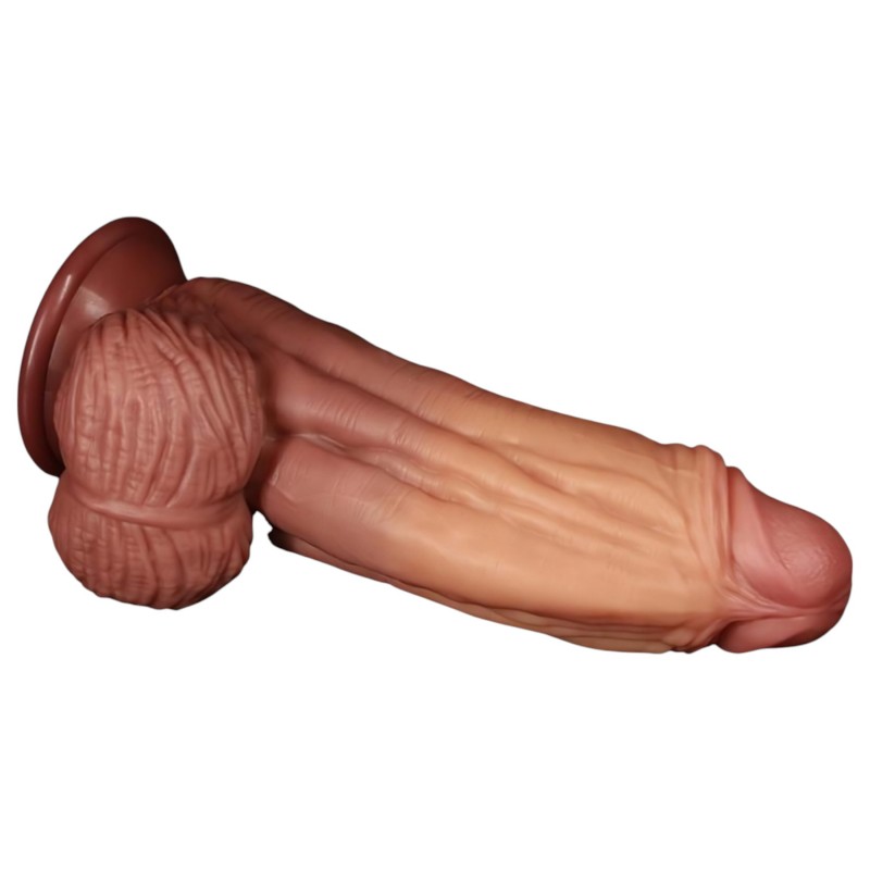 Lovetoy - kétrétegű élethű dildó - 26 cm (natúr) 133016 termék bemutató kép