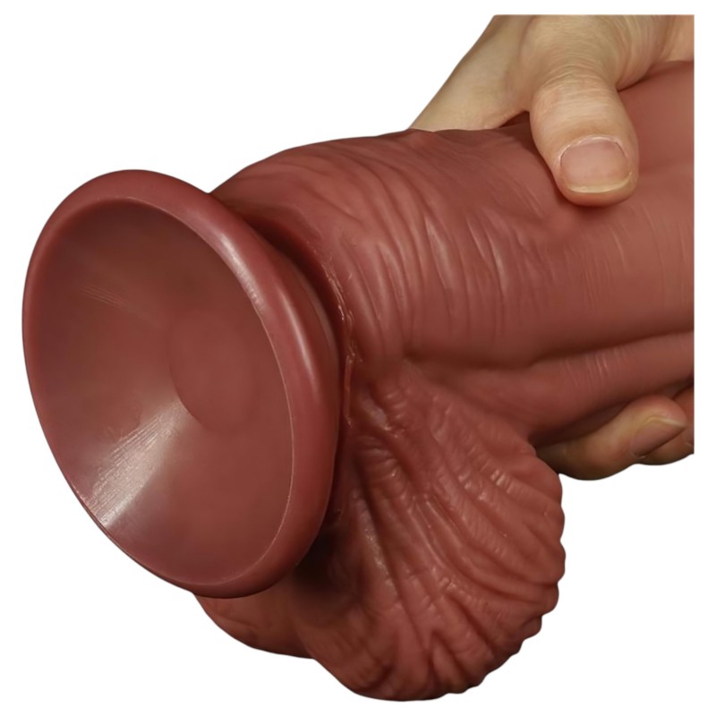 Lovetoy - kétrétegű élethű dildó - 26 cm (natúr) 133018 termék bemutató kép