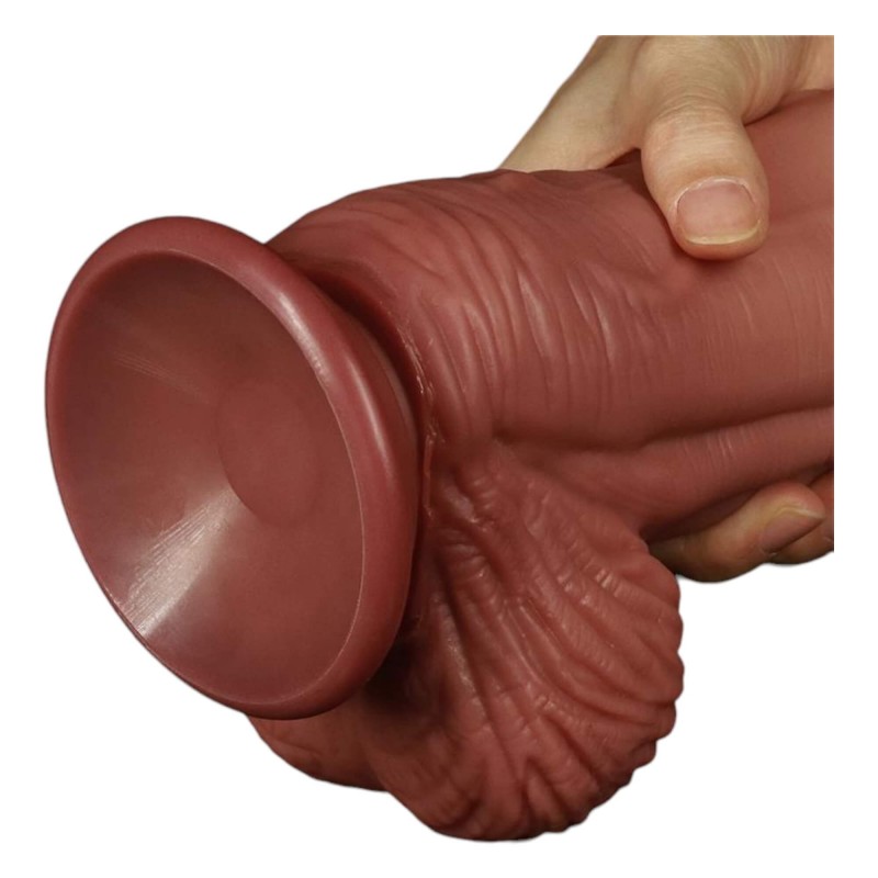 Lovetoy - kétrétegű élethű dildó - 26cm (natúr) 92145 termék bemutató kép