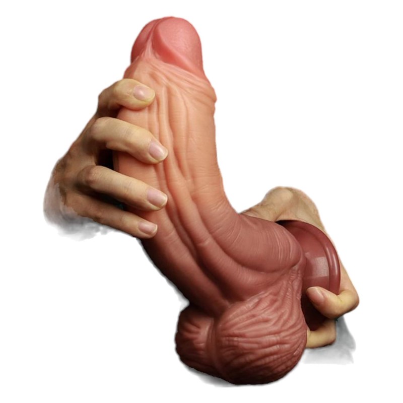 Lovetoy - kétrétegű élethű dildó - 26cm (natúr) 92146 termék bemutató kép