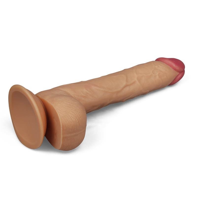 Lovetoy King-Sized - tapadókorongos, élethű dildó - 25cm (natúr) 86424 termék bemutató kép