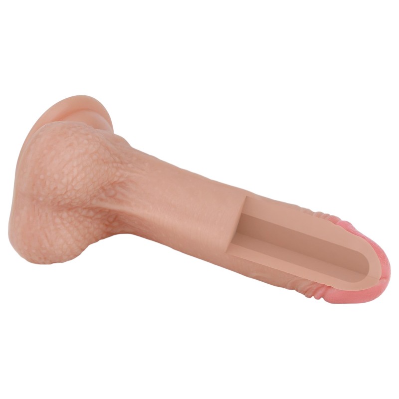 Lovetoy Nature Cock - kétrétegű élethű dildó - 18 cm (testszínű) 133527 termék bemutató kép