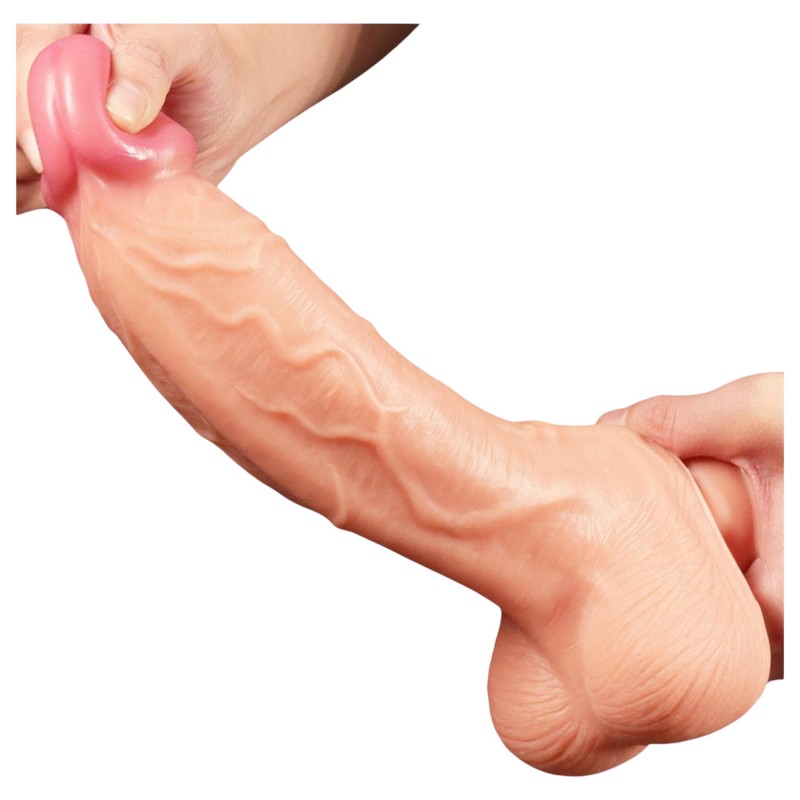 Lovetoy Nature Cock - testszínű kétrétegű élethű dildó (25 cm) 133536 termék bemutató kép