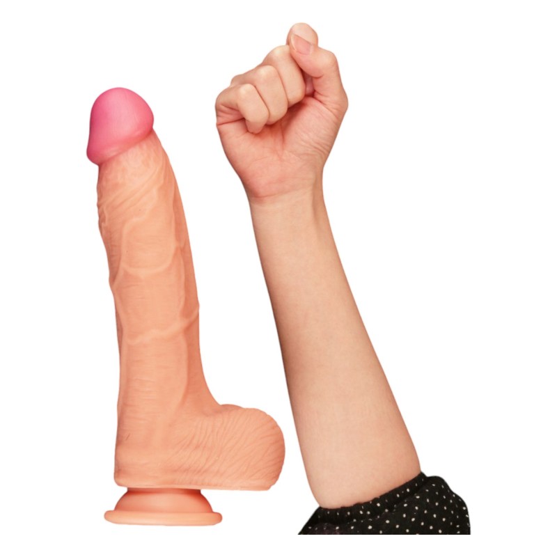 Lovetoy Nature Cock - kétrétegű élethű dildó - 25cm (natúr) 96128 termék bemutató kép