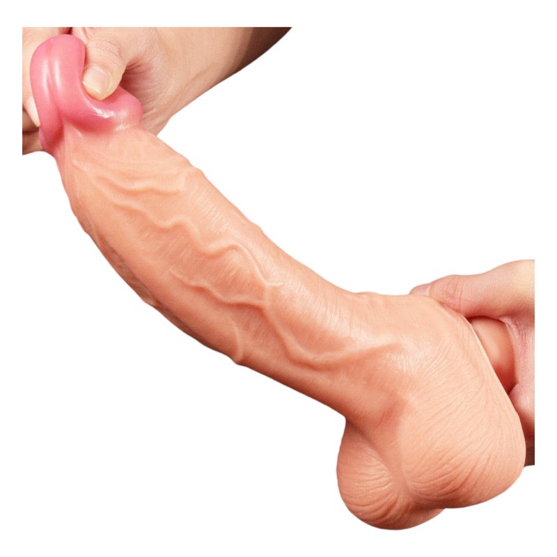 Lovetoy Nature Cock - kétrétegű élethű dildó - 25cm (natúr) 96133 termék bemutató kép
