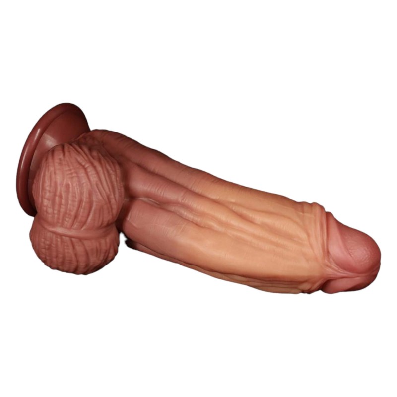 Lovetoy - kétrétegű élethű dildó - 26cm (natúr) 91160 termék bemutató kép