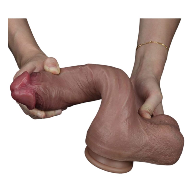 Lovetoy Nature Cock - kétrétegű élethű dildó - 26cm (natúr) 90826 termék bemutató kép