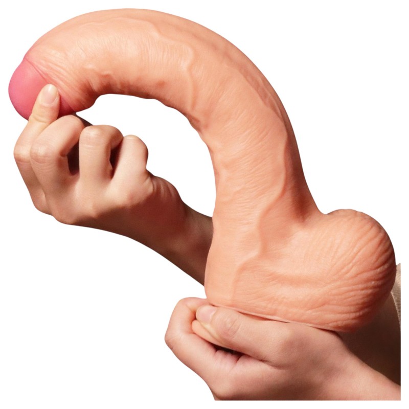Lovetoy Nature Cock - kétrétegű élethű dildó - 28 cm (testszínű) 133515 termék bemutató kép