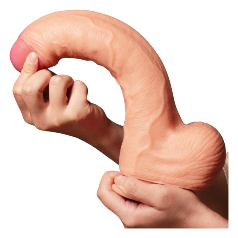 Lovetoy Nature Cock - kétrétegű élethű dildó - 28cm (natúr) 96112 termék bemutató kép
