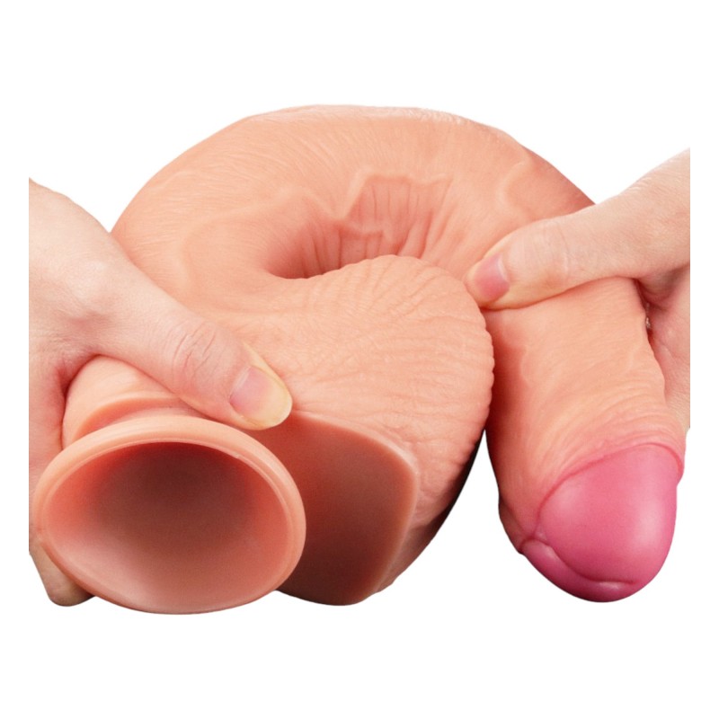 Lovetoy Nature Cock - kétrétegű élethű dildó - 28cm (natúr) 96115 termék bemutató kép