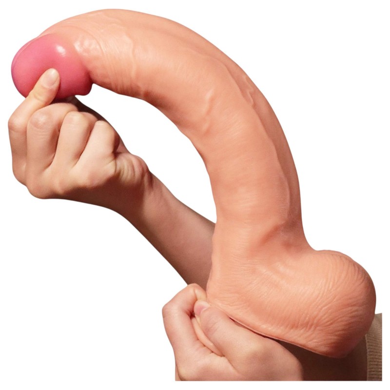 Lovetoy Nature Cock - kétrétegű élethű dildó - 30 cm (testszínű) 133509 termék bemutató kép