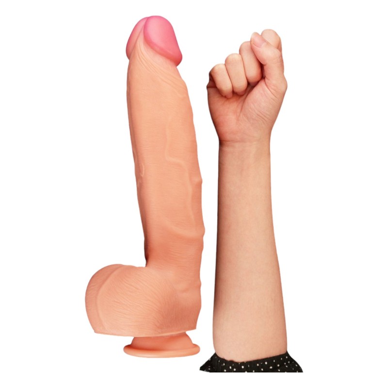 Lovetoy Nature Cock - kétrétegű élethű dildó - 30cm (natúr) 96098 termék bemutató kép