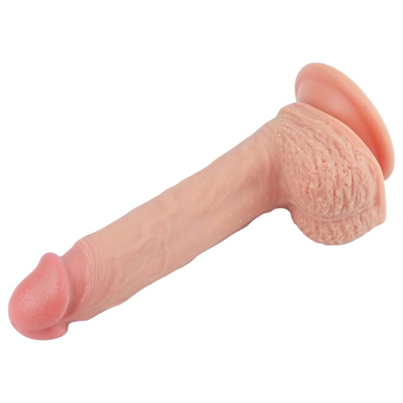 Lovetoy Nature Cock - tapadókorongos élethű dildó - 21 cm (testszínű) 129847 termék bemutató kép
