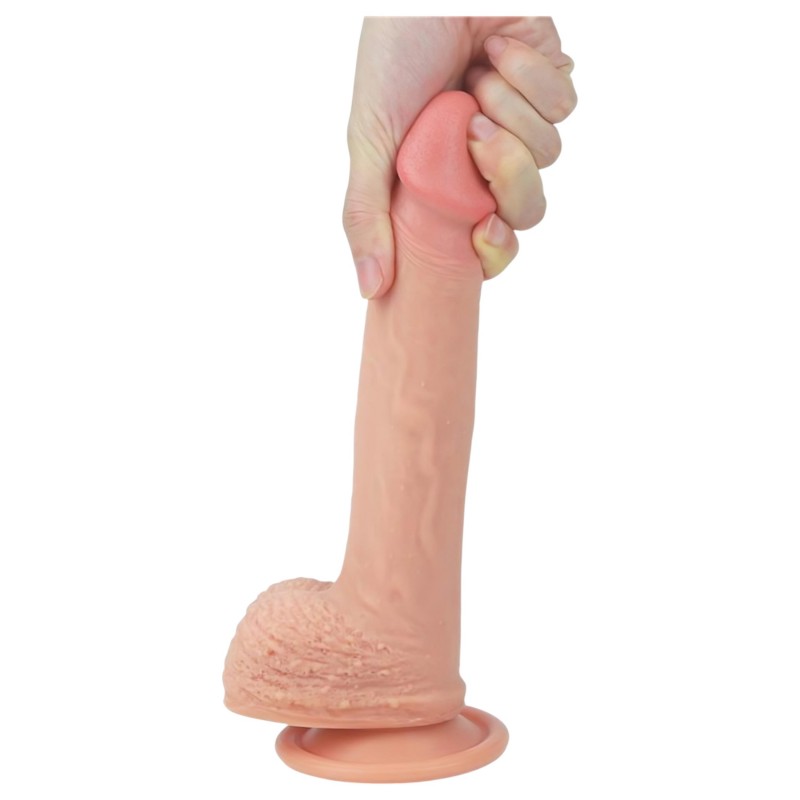 Lovetoy Nature Cock - tapadókorongos élethű dildó - 21 cm (testszínű) 129850 termék bemutató kép