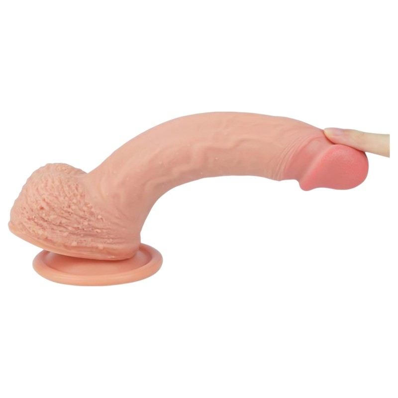Lovetoy Nature Cock - tapadókorongos élethű dildó - 21 cm (testszínű) 140886 termék bemutató kép