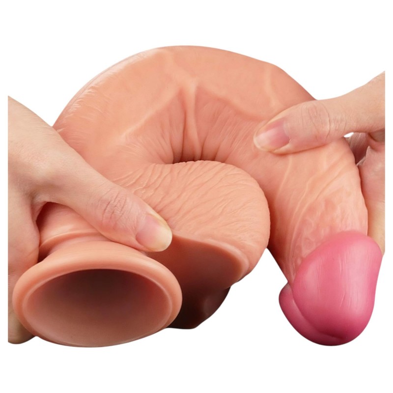 Lovetoy Nature Cock - testszínű kétrétegű élethű dildó (25 cm) 162493 termék bemutató kép