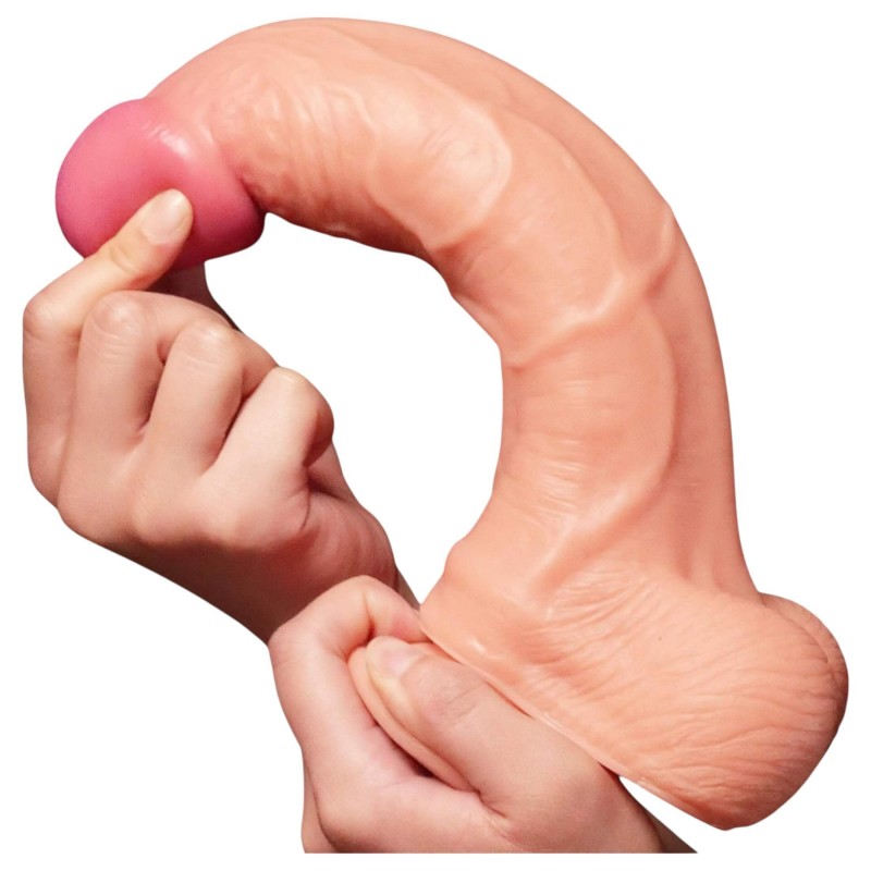Lovetoy Nature Cock - testszínű kétrétegű élethű dildó (25 cm) 162494 termék bemutató kép
