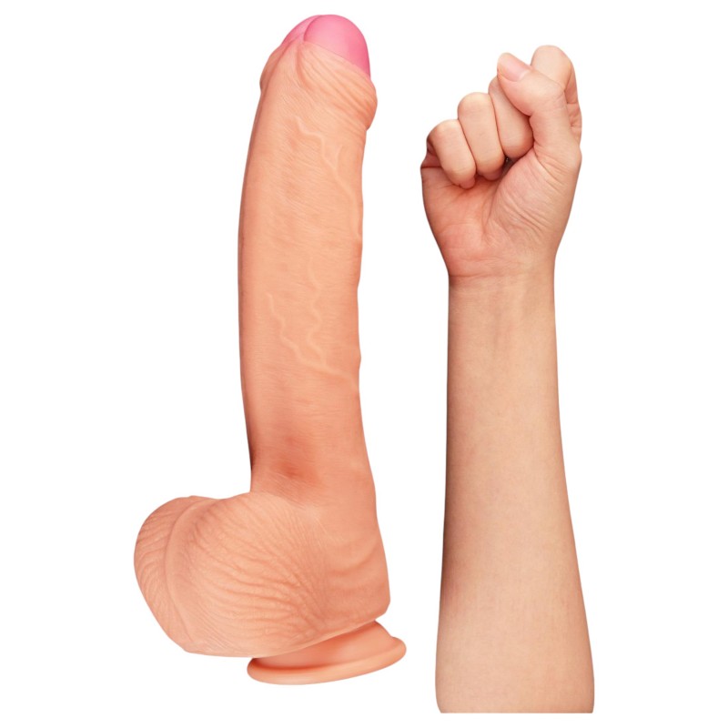 Lovetoy Nature Cock - testszínű kétrétegű élethű dildó (28 cm) 162473 termék bemutató kép