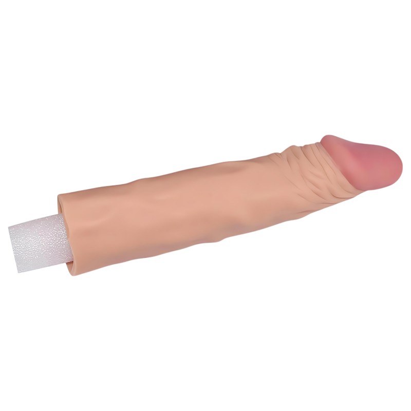 Lovetoy Pleasure X-tender - péniszköpeny - 19 cm (testszínű) 141970 termék bemutató kép