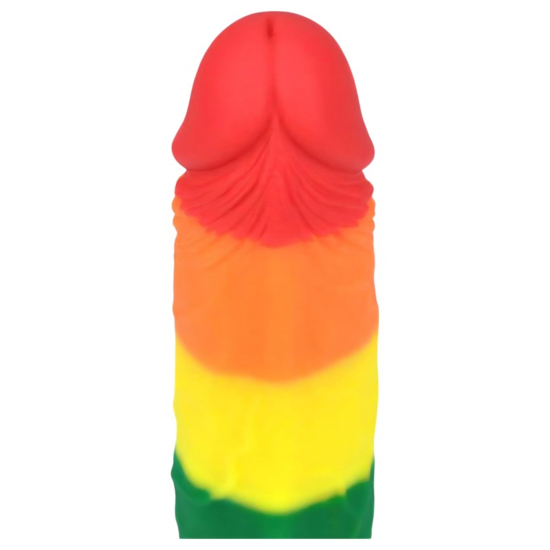 Lovetoy Prider 7.0 - élethű dildó - 19 cm (szivárvány) 169012 termék bemutató kép