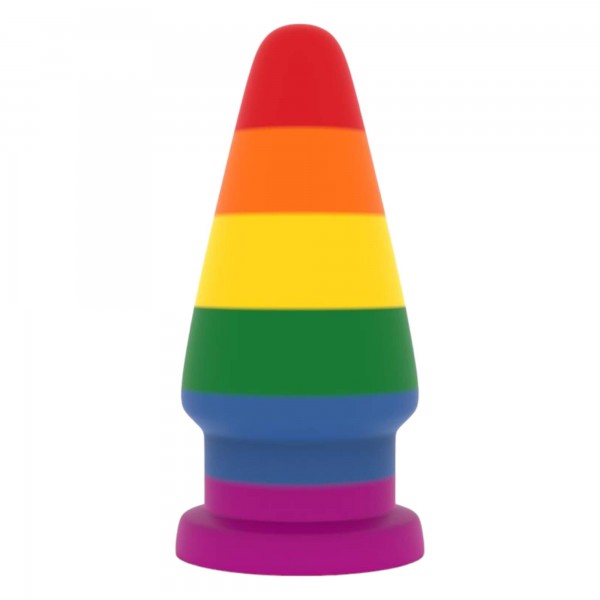 Lovetoy Prider - anál tágító plug - 15cm (szivárvány)