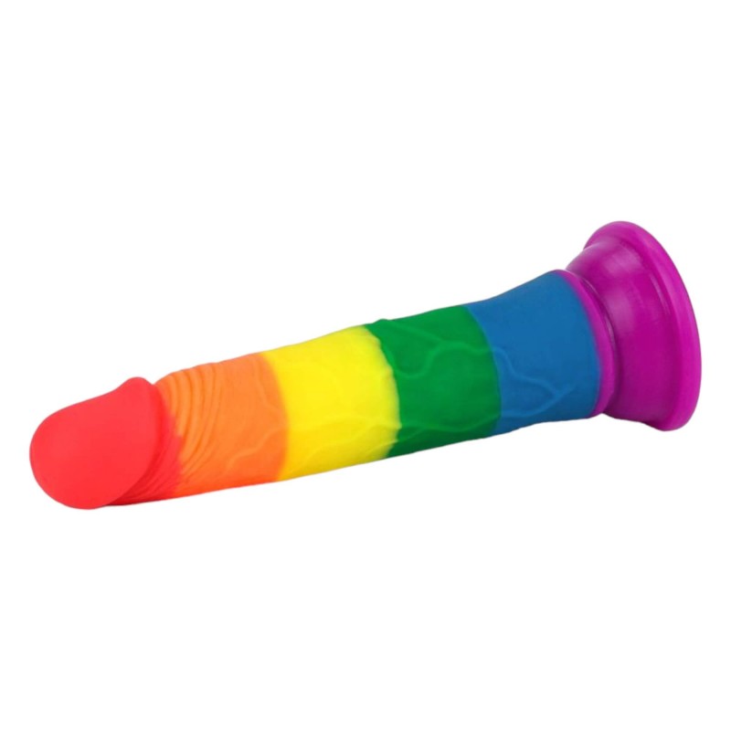 Lovetoy Prider - élethű dildó - 19cm (szivárvány) 91781 termék bemutató kép