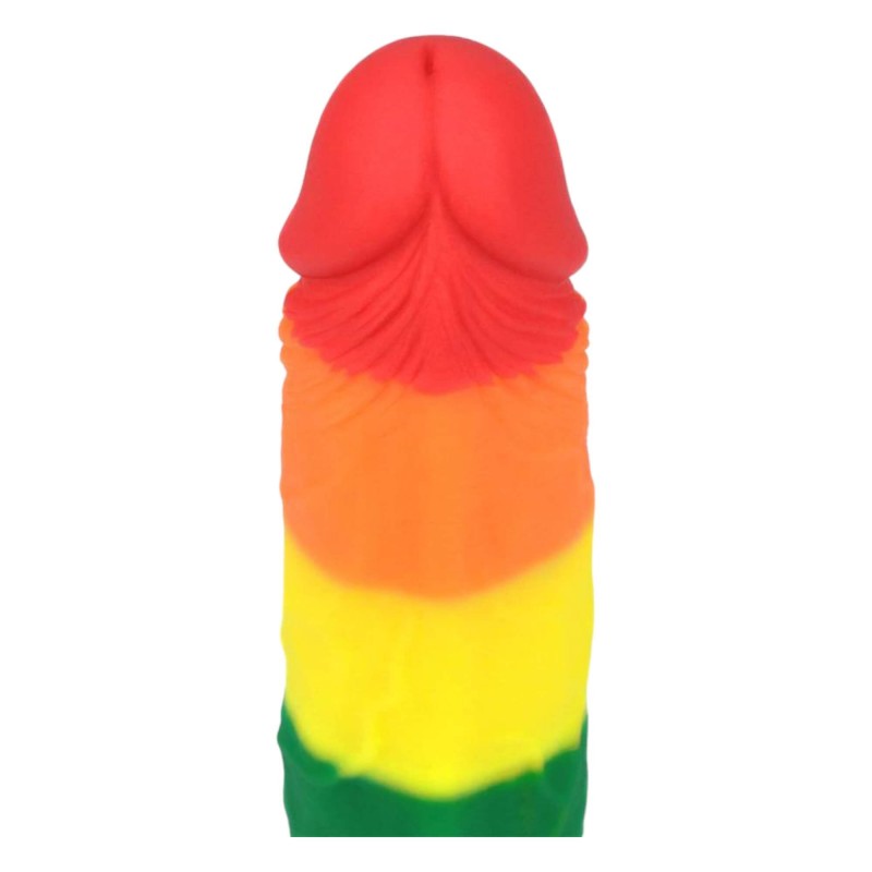 Lovetoy Prider - élethű dildó - 19cm (szivárvány) 91782 termék bemutató kép