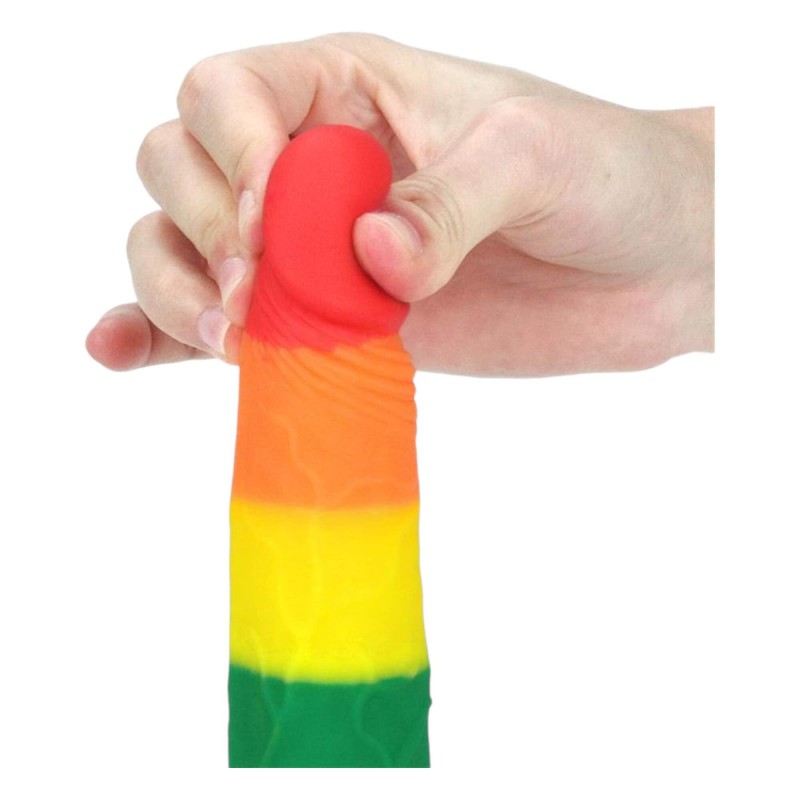 Lovetoy Prider - élethű dildó - 19cm (szivárvány) 91783 termék bemutató kép