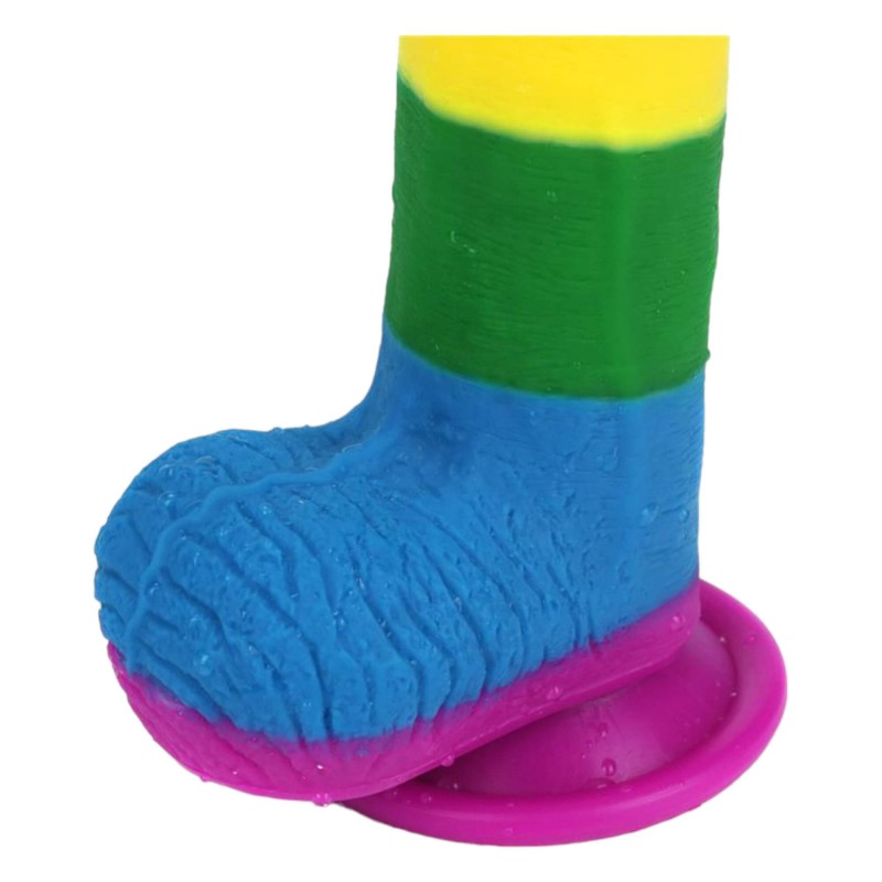 Lovetoy Prider - élethű herés dildó - 20cm (szivárvány) 91791 termék bemutató kép