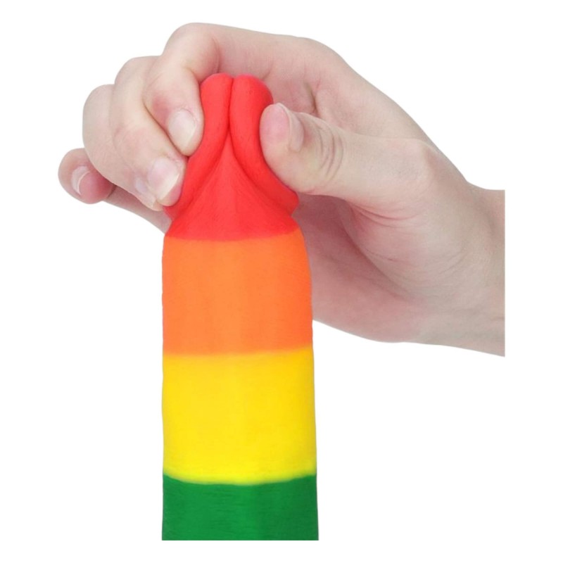 Lovetoy Prider - élethű herés dildó - 20cm (szivárvány) 91792 termék bemutató kép
