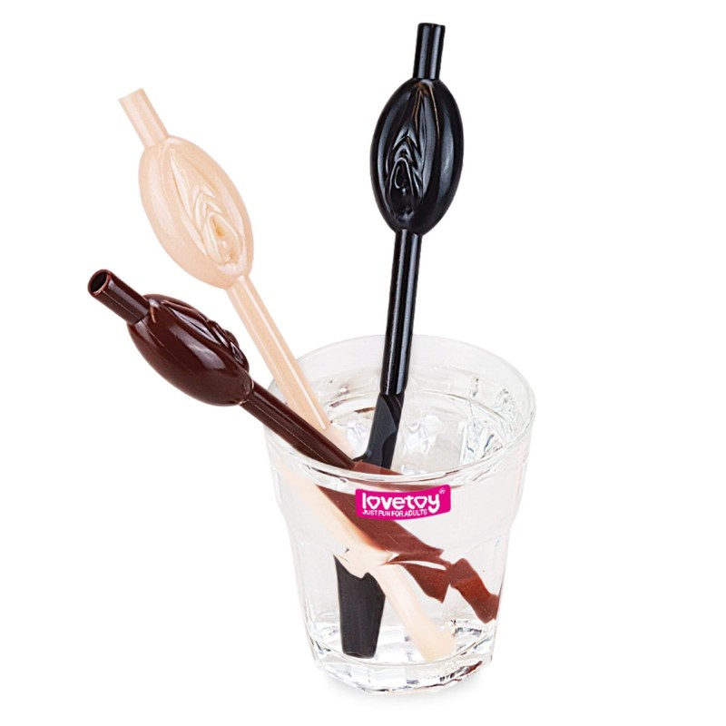 Lovetoy - puncis szívószál (natúr-barna-fekete) 76052 termék bemutató kép