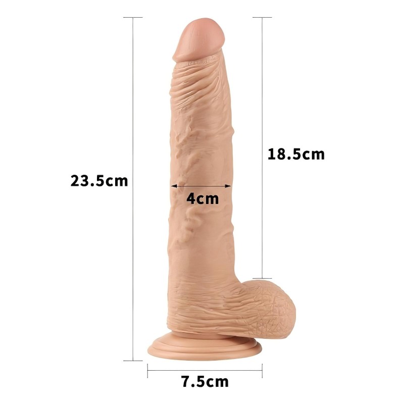 Lovetoy Real Extreme - tapadókorongos dildó - 24 cm 133542 termék bemutató kép