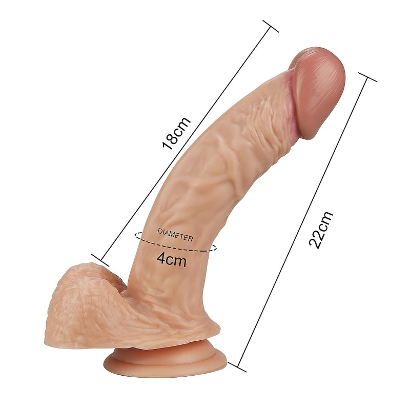 Lovetoy Real Extreme - testszínű élethű G-pont dildó (21 cm) 162431 termék bemutató kép
