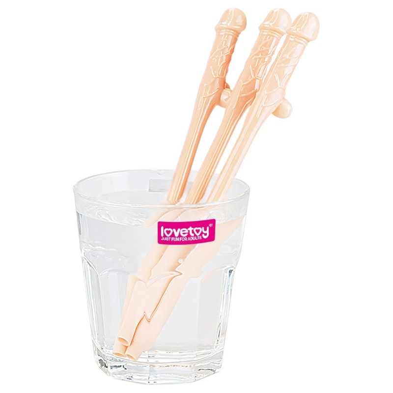 Lovetoy - realisztikus pénisz szívószál (testszínű) 141718 termék bemutató kép