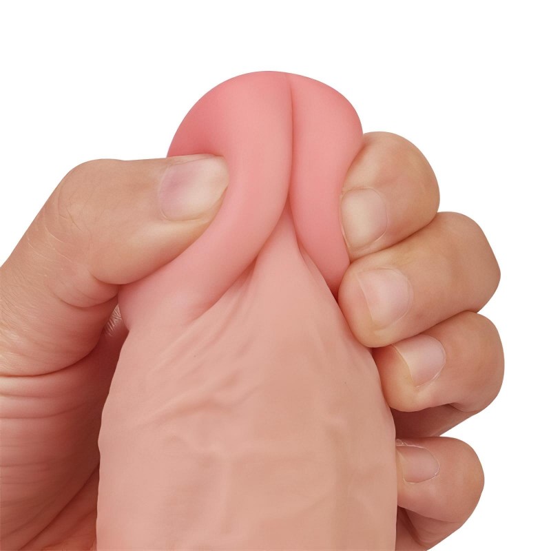 Lovetoy Sliding-Skin - kétrétegű dildó - 23 cm (testszínű) 142001 termék bemutató kép