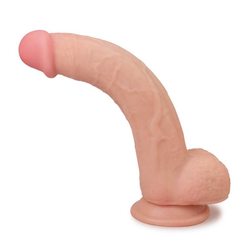 Lovetoy Sliding-Skin - kétrétegű tapadótalpas dildó - 23cm (natúr) 86472 termék bemutató kép