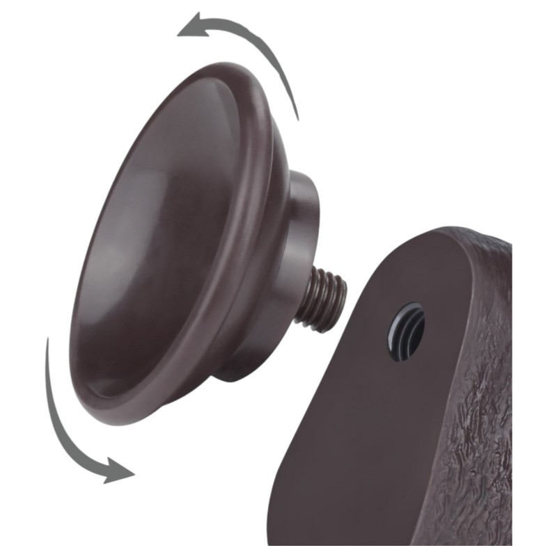 Lovetoy Sliding-Skin - tapadókorongos kétrétegű dildó - 20,8cm (barna) 127461 termék bemutató kép