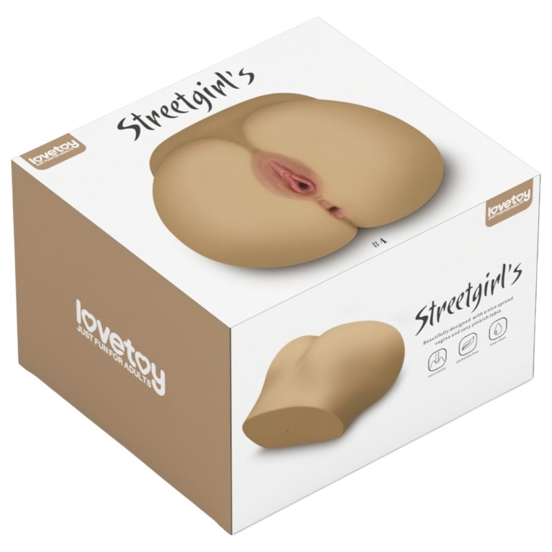 Lovetoy Streetgirl's 4 - műpunci és popsi torzó (testszínű) 142390 termék bemutató kép