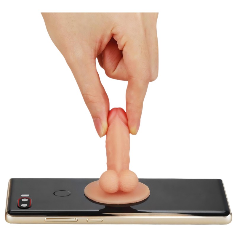 Lovetoy - tapadókorongos telefontartó - minidildó (testszínű) 143821 termék bemutató kép