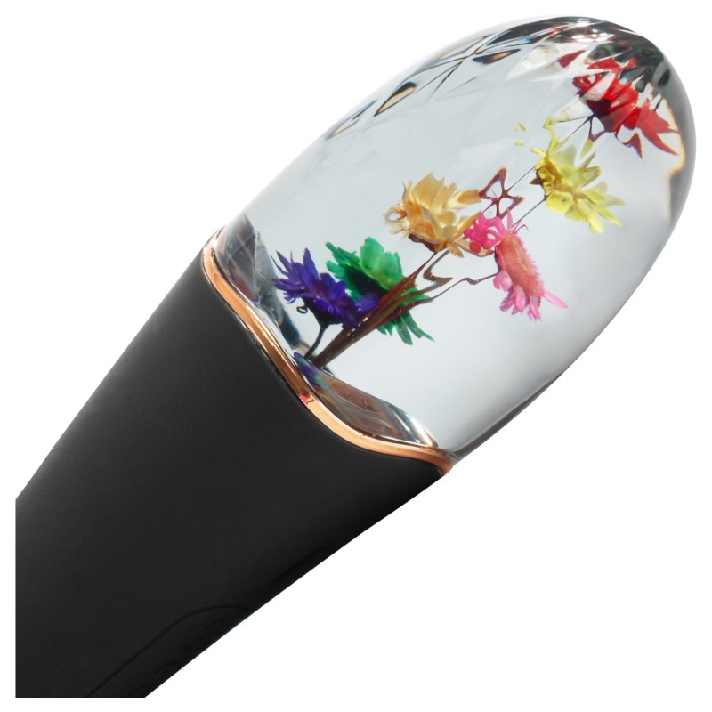 LOVISS Flower Amber - G-pont vibrátor (fekete) 169132 termék bemutató kép