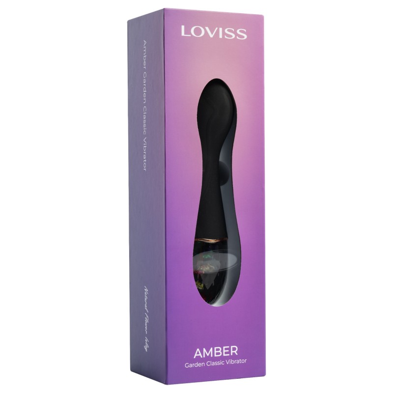 LOVISS Flower Amber - G-pont vibrátor (fekete) 151857 termék bemutató kép