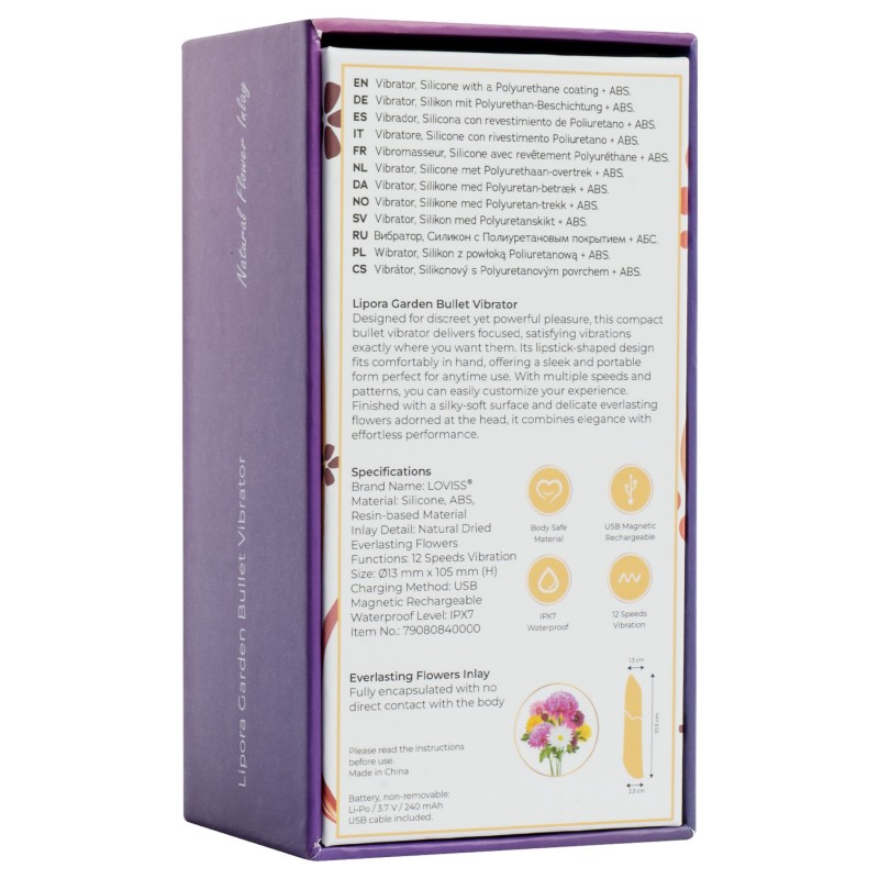 LOVISS Flower - mini rúdvibrátor (lila) 149250 termék bemutató kép