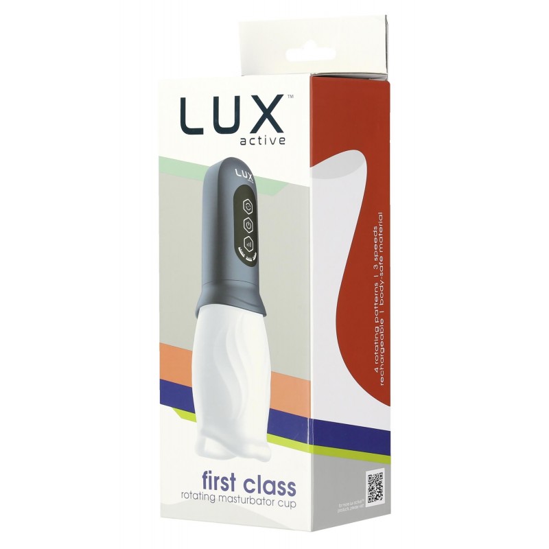 LUX Active First Class - forgó fejes maszturbátor (fehér-szürke) 84959 termék bemutató kép