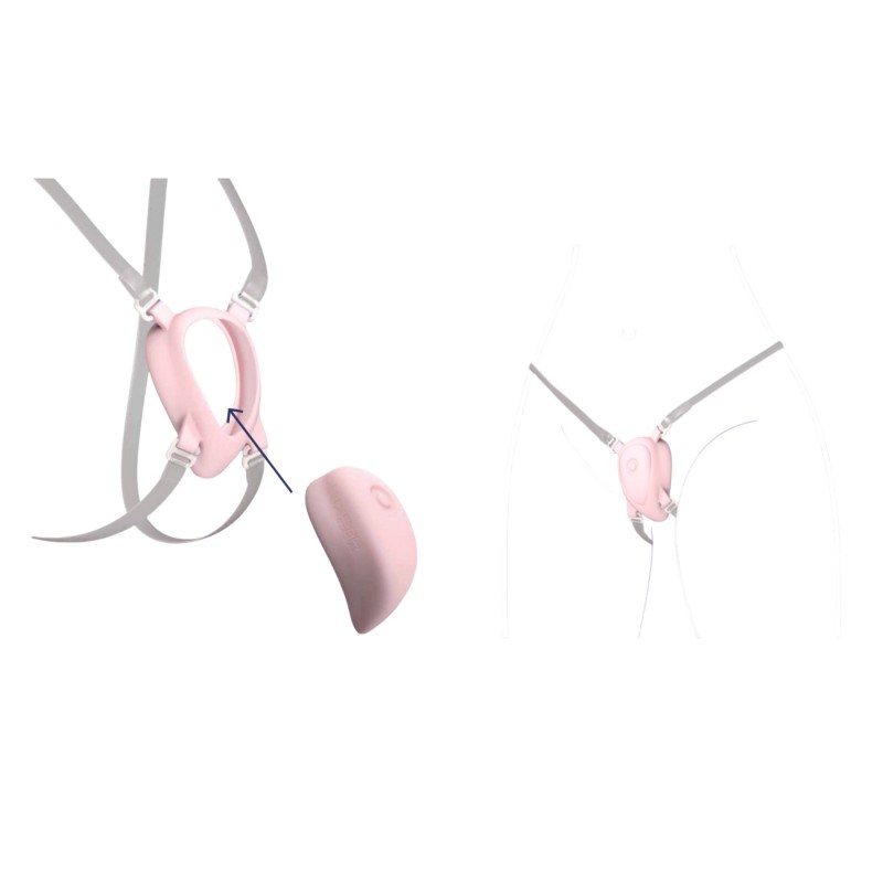 Luxus - felcsatolható hám csiklóvibrátorhoz (fehér) 119147 termék bemutató kép